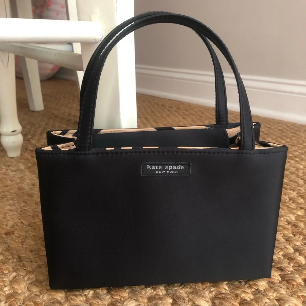 Kate Spade Vintage Nylon Small or Mini Box Bag. Flap and Snap Closure